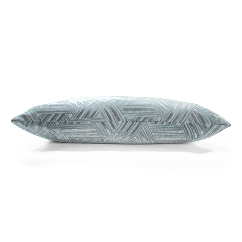 Entwined Square Velvet Pillow Cover & Insert, 20" x 20", Harbor