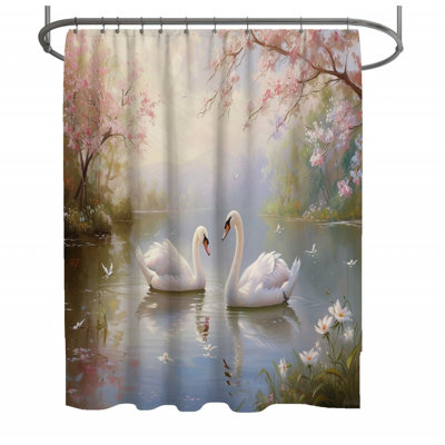 Swans Nature Warm Shower Curtain