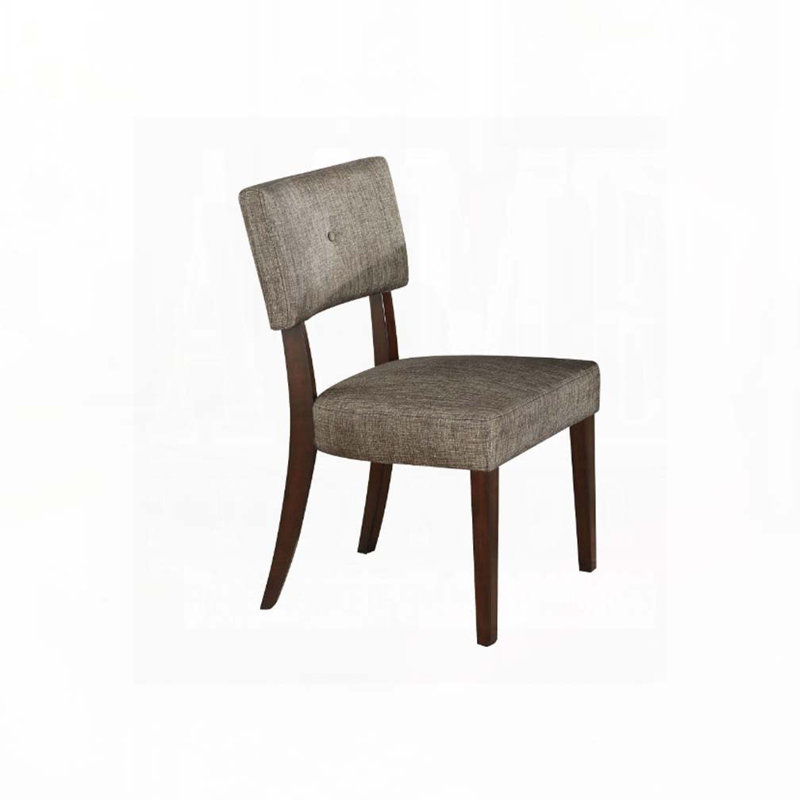 Ensemble de chaises de salle à manger rembourrées en tissu avec dossier, pieds en bois