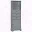 Tall Storage Cabinet with 3 Drawers and Adjustable Shelves