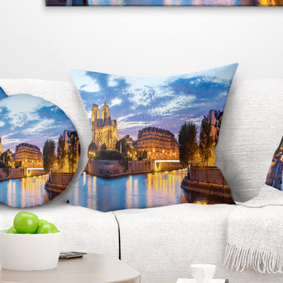 Notre Dame Cathedral - Landscape Printed Pillow