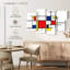 Avery Mondrian d'inspiration rustique abstraite-108873976