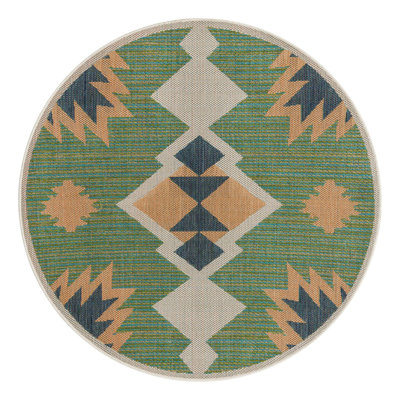 Tapis d'intérieur / extérieur vert Lauryn