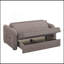 Causeuse convertible rembourrée avec rangement, tissu beige?-2076834701