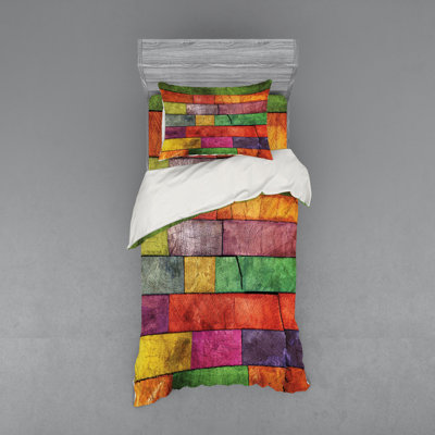Ambesonne Farmhouse / Country Polyester Patchwork Duvet Cover