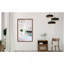Miroir de salle de bain rectangulaire surdimensionné de 40 po x 36 po avec cadre en noyer