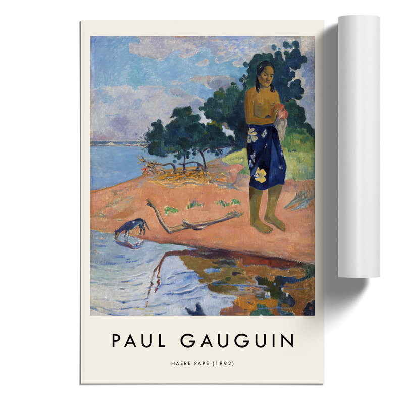 Haere Pape by Paul Gauguin - No Frame Painting, 30cm H x 21cm W x 0.1cm D