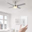 Ventilateur de plafond standard à DEL à 4 pales de 52 po avec commande murale et ensemble d'éclairage inclus Edelbert-572998291-572998295
