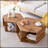 Hexagonal Coffee Table Set.Hexagonal MDF Coffee Table, Multi-Hole Design.-1985145033