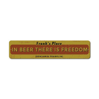 Ben Franklin Quote Metal Sign