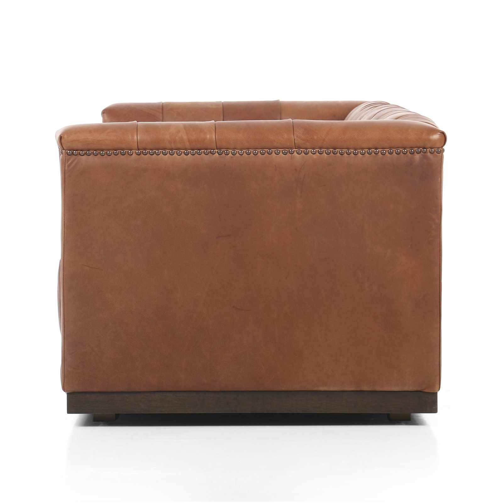 Byer 95" Genuine Leather Sofa, Heirloom Sienna Genuine Leather