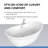 60" L x 32" W Free Standing Soaking Acrylic Bathtub