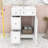 Chic 24-Inch 2 Drawers Bathroom Vanity with Ceramic Sink and Space-Saving Design-90143519-85270376