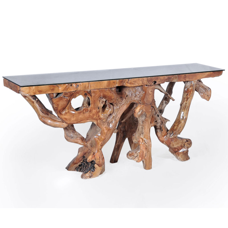 Bouvet 72'' Solid Teak Wood Root Console Table