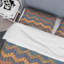 Ensemble de housse de couette en microfibre orange / bleu / vert 3 pièces