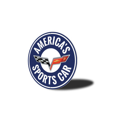Plaque en aluminium America's Sports Car