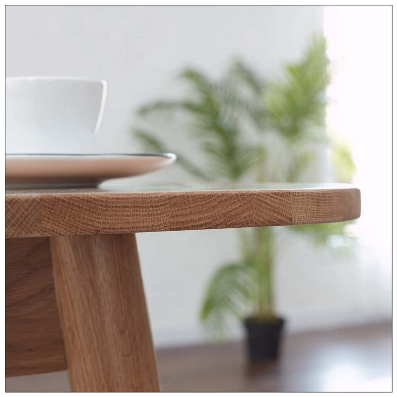 Natural Solid Oak Extendable Dining Table for 6-8 People