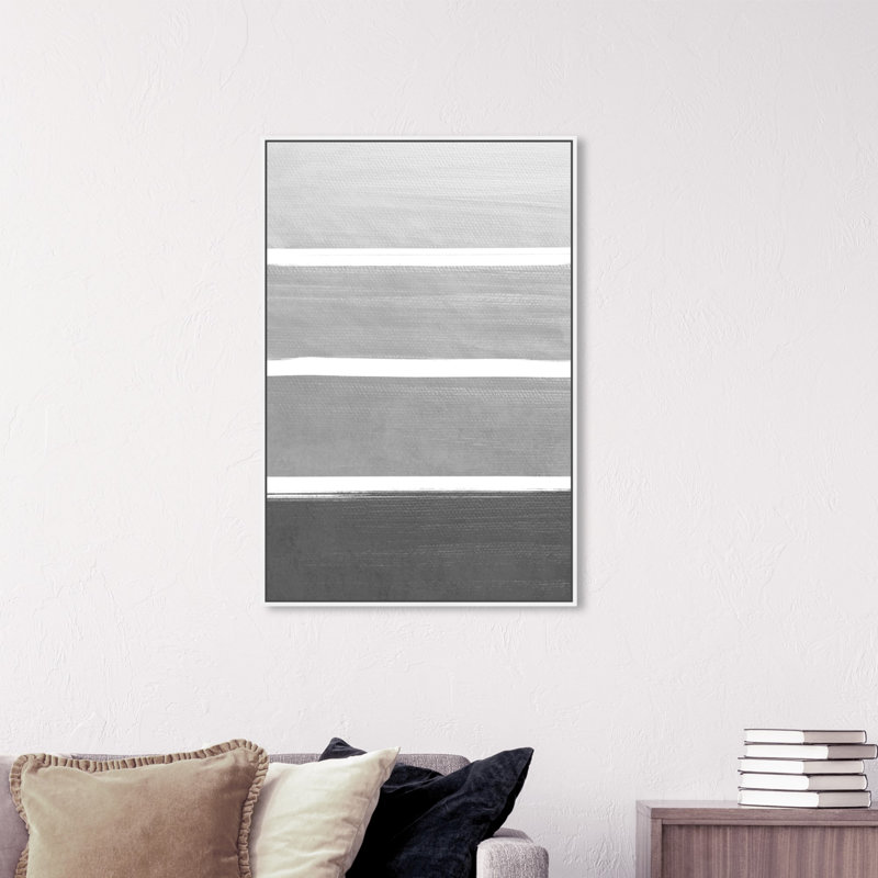 «The Right Shade of Gray», peinture sur toile, Cadre flottant, H 36 po x l 24 po x P 2 po