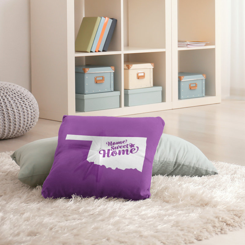 Coussin Sweet Home, 30 po x 30 po, Violet, Tulsa