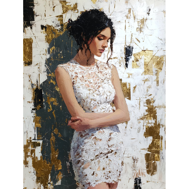 «Quiet Grace», art mural sur toile tendue, L 30 po x H 40 po x P 1,5 po