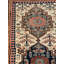 Tapis unique en laine ivoire / rouille 3 pi 11 po x 13 pi 4 po Oushak