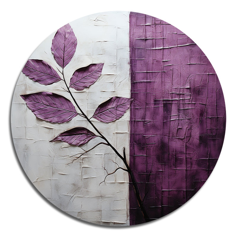 Ludowici - Floral Round Metal Wall Art, 16" H x 16" W