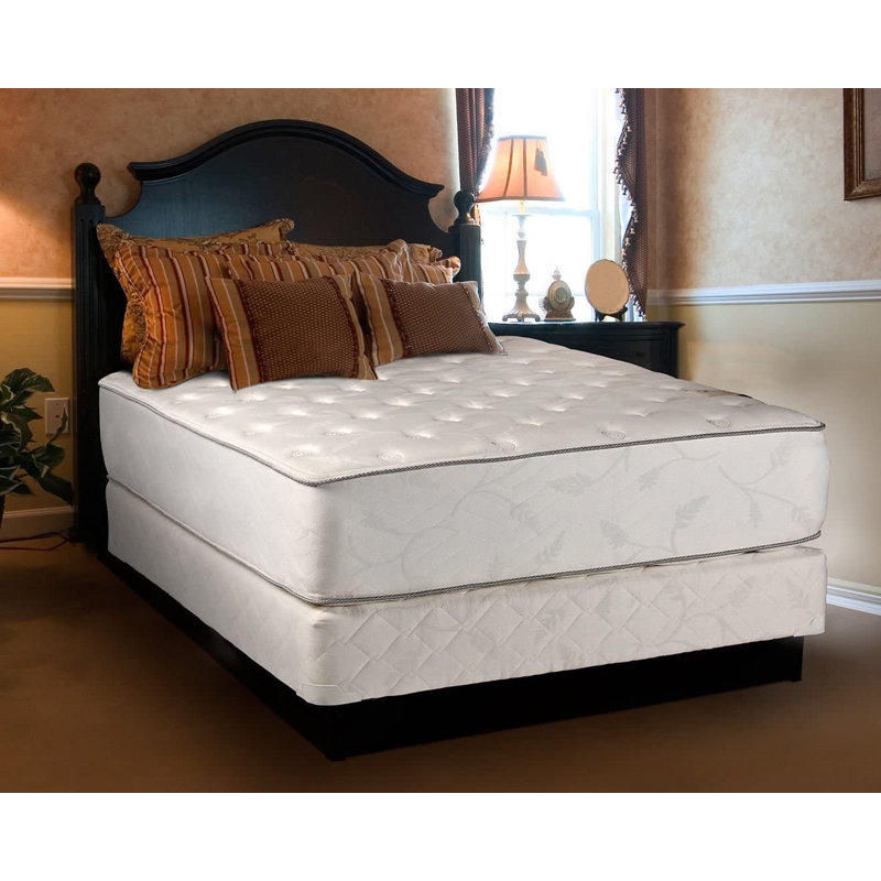 Alwyn Home Bermudes 12'' Plush Innerspring Mattress and Bed Frame Box Spring, King