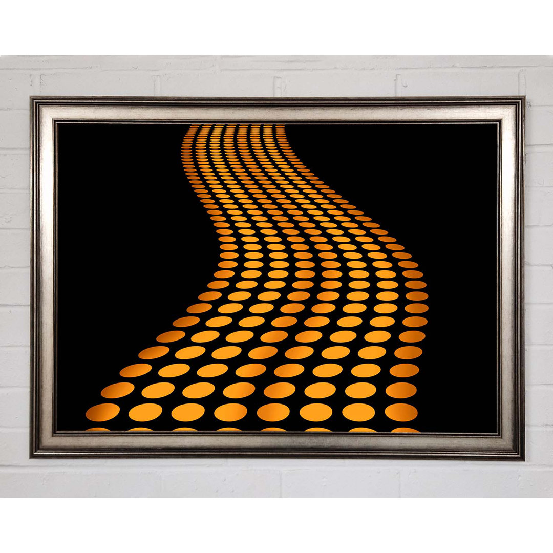 The Orange Road Less Travelled Gerahmter Druck