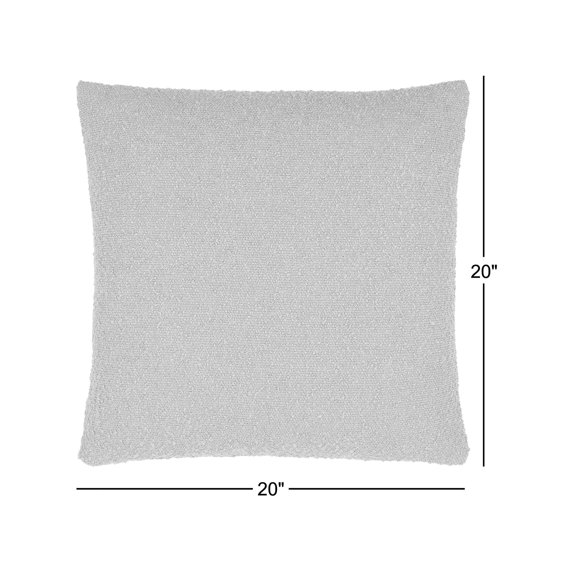 Amalfi Boucle Throw Pillow, Red, 20" x 20", Down
