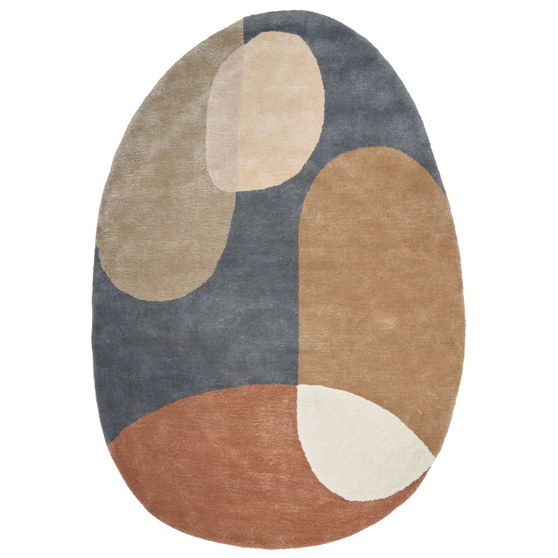 Oval Delfina Geometric Hand Tufted 160cm X 230cm Area Rug