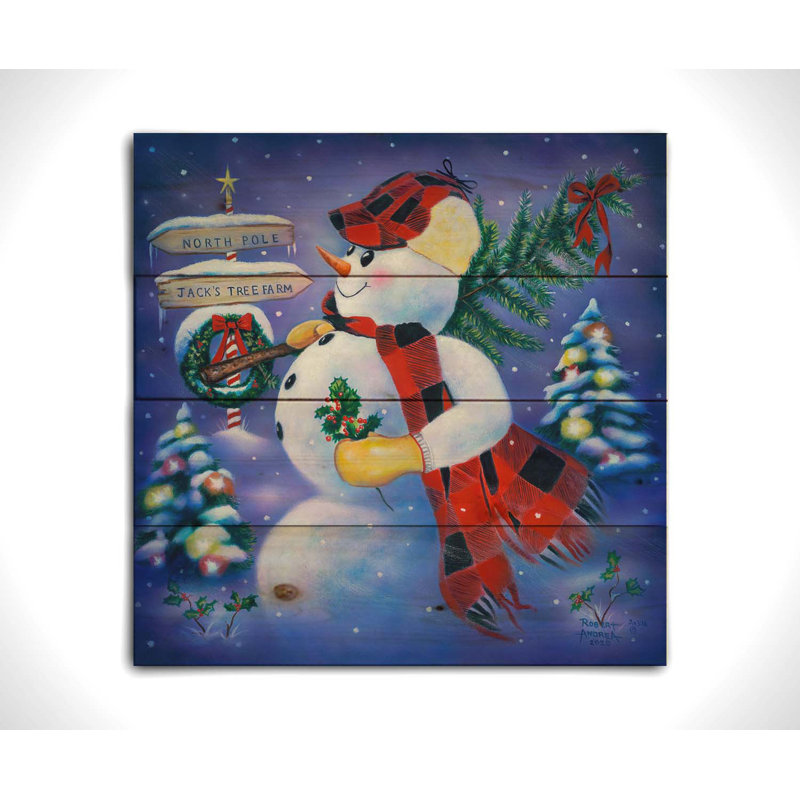 Un arbre de Noël pour moi par Robert Andrea, Sans cadre en plastique / acrylique, H 24 po x l 24 po