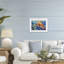 Tortue de mer sous la surface, reproduction encadrée sous verre, design par LSR Design Studio-373121659-373121661
