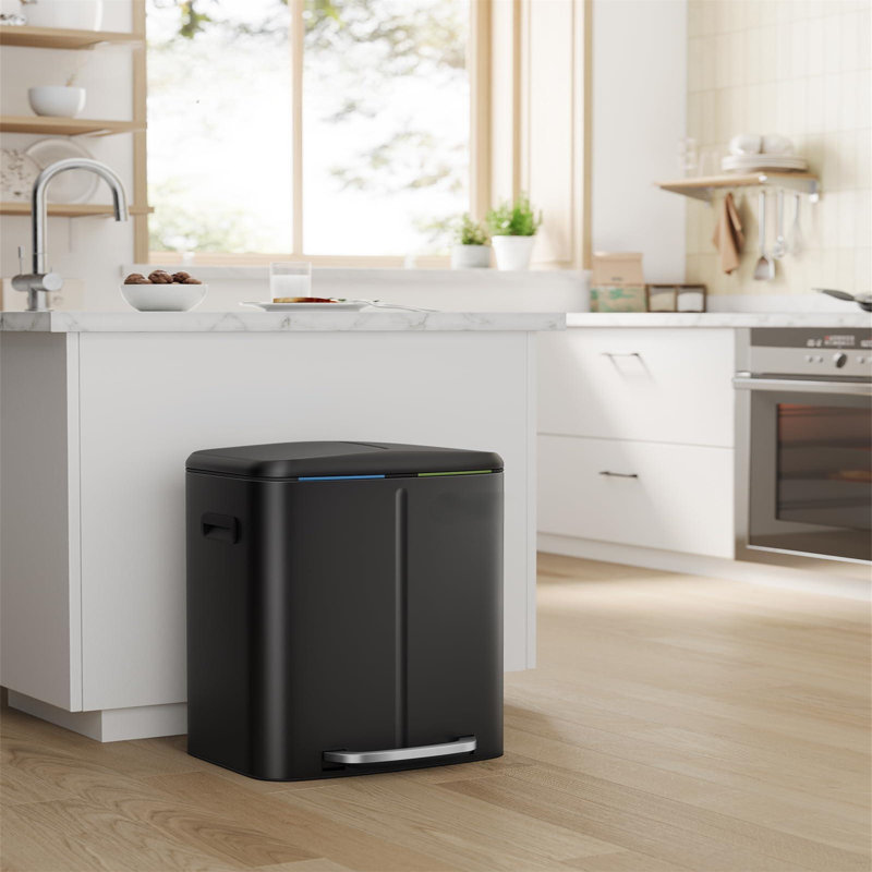 Metal Step On Kitchen Trash Can - 40L