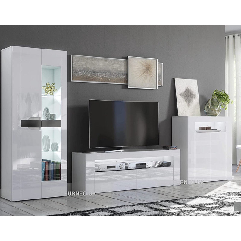 Milano Unfinished Entertainment Centre for TVs up to 55", White