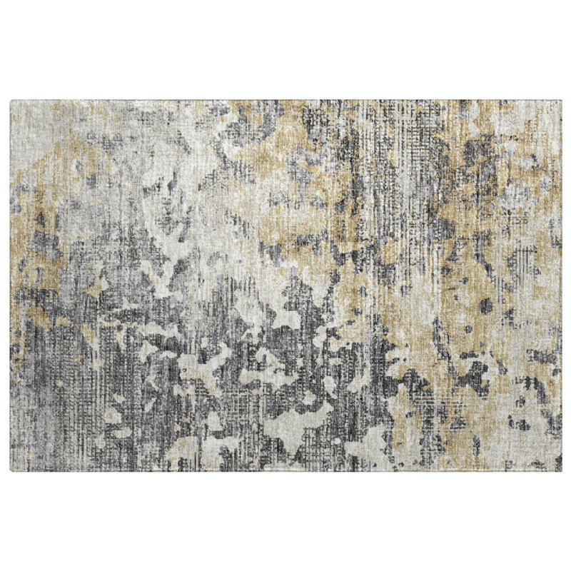 Premium Machine Washable Dream Shag ADS70 Soft Abstract Rug, 1'8" x 2'6", Moody