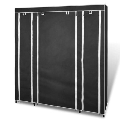 Étagère de rangement en tissu avec compartiments et tiges vidaXL