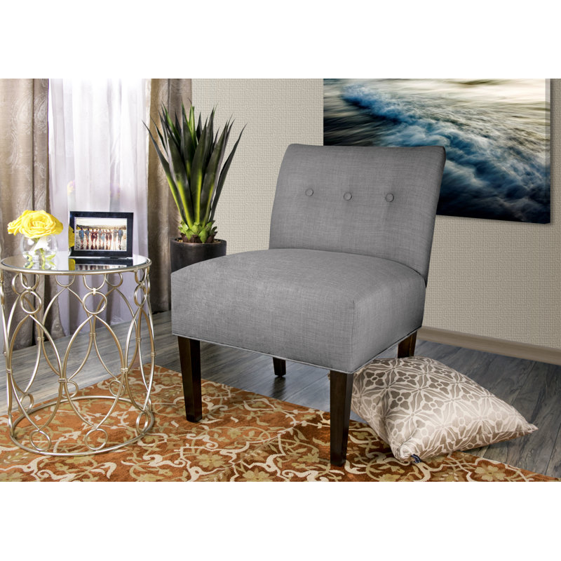 Niambi Upholstered Slipper Chair, Gray
