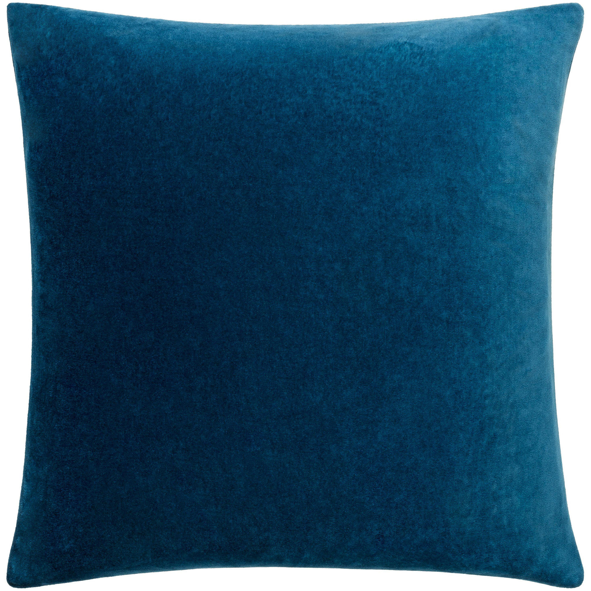 Denny Velvet Throw Pillow , Prussian Blue, Polyester/Polyfill, 18"H x 18"W