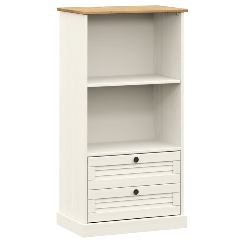 114.50cm H x 60cm W Standard Bookcase, White