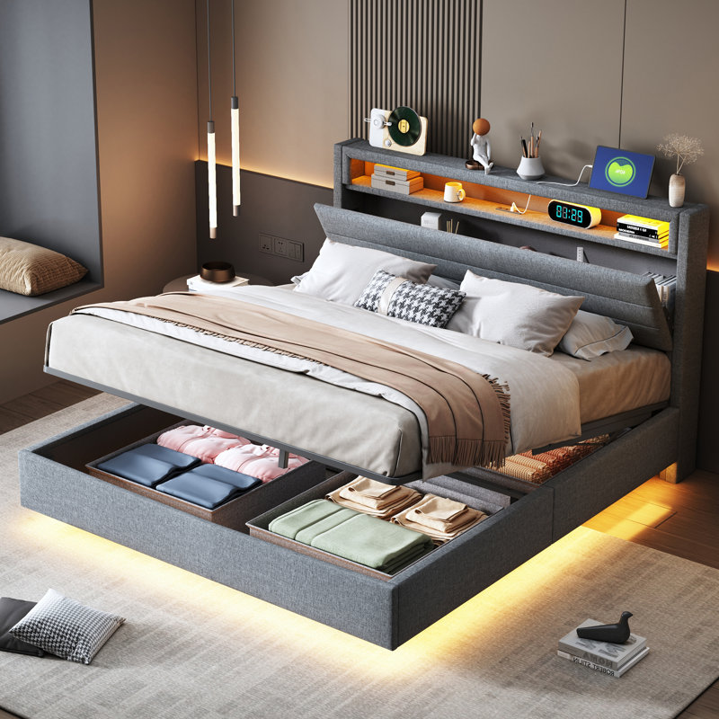 Bed, Gray