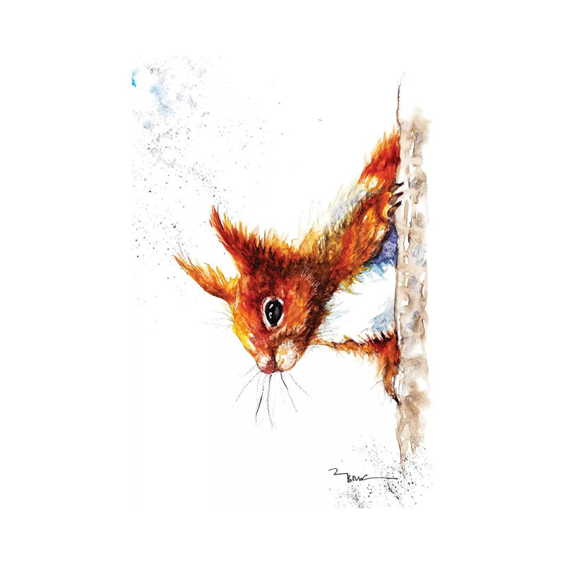Écureuil roux III, H 26 po x l 18 po x 1,5 po