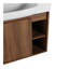 Meuble-lavabo mural 28 po avec lavabo en céramique blanche et porte à fermeture en douceur, emballage