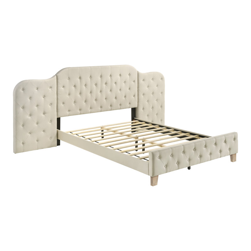 Lit, lin beige, Grand