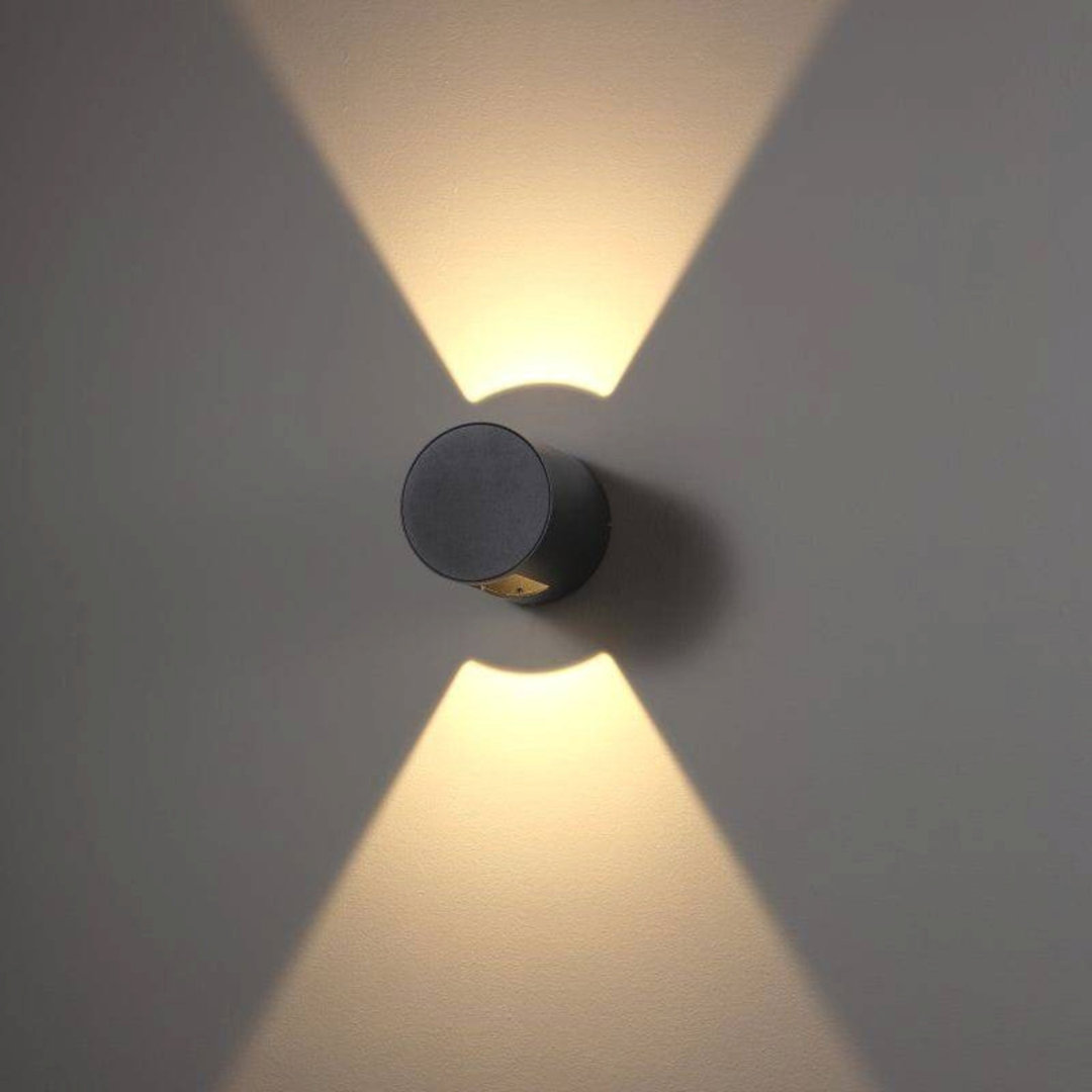 Rackhams Black/Light 6 Watt Decorative Outdoor Up Down Wall - Image 2