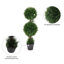 3' Artificial Double Ball Green Cedar Topiary.