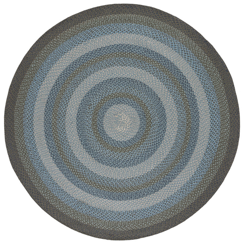 Braided Flat Weave Jute Geometric Rug, Rectangle 6' x 9'