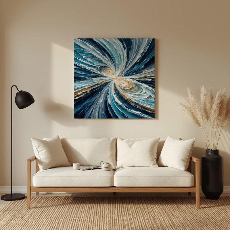 Art mural bleu Sci Fi Energy, H 384 po x l 384 po x P 0,05 po