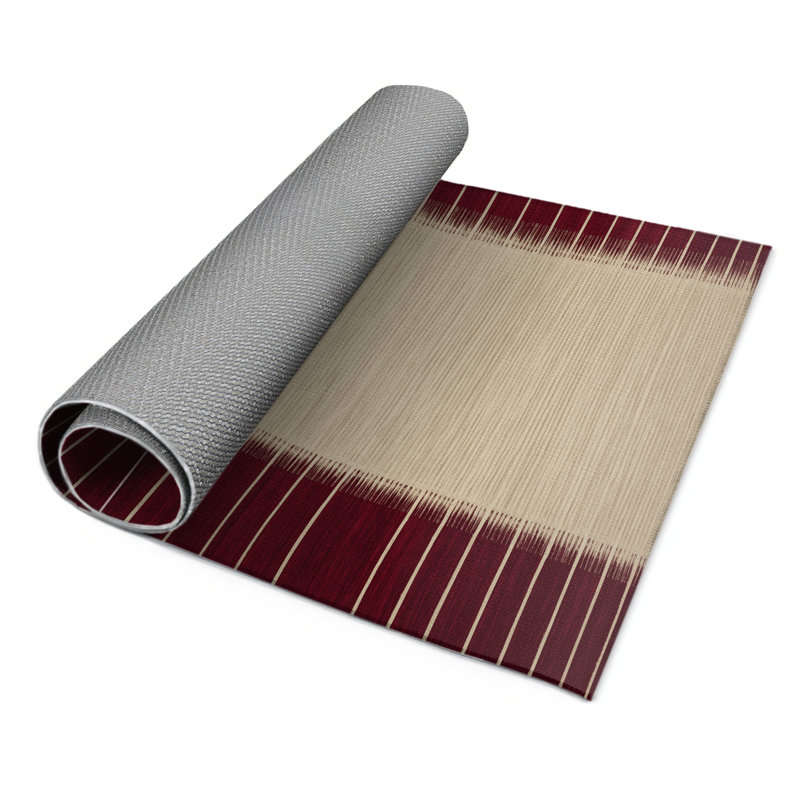 HorizontalStripes Beige Indoor and Outdoor Area Rug, Rectangle 3' x 5'