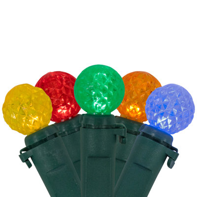 LED G12 Berry Christmas Lights - 16' Green Wire - 50 Ct