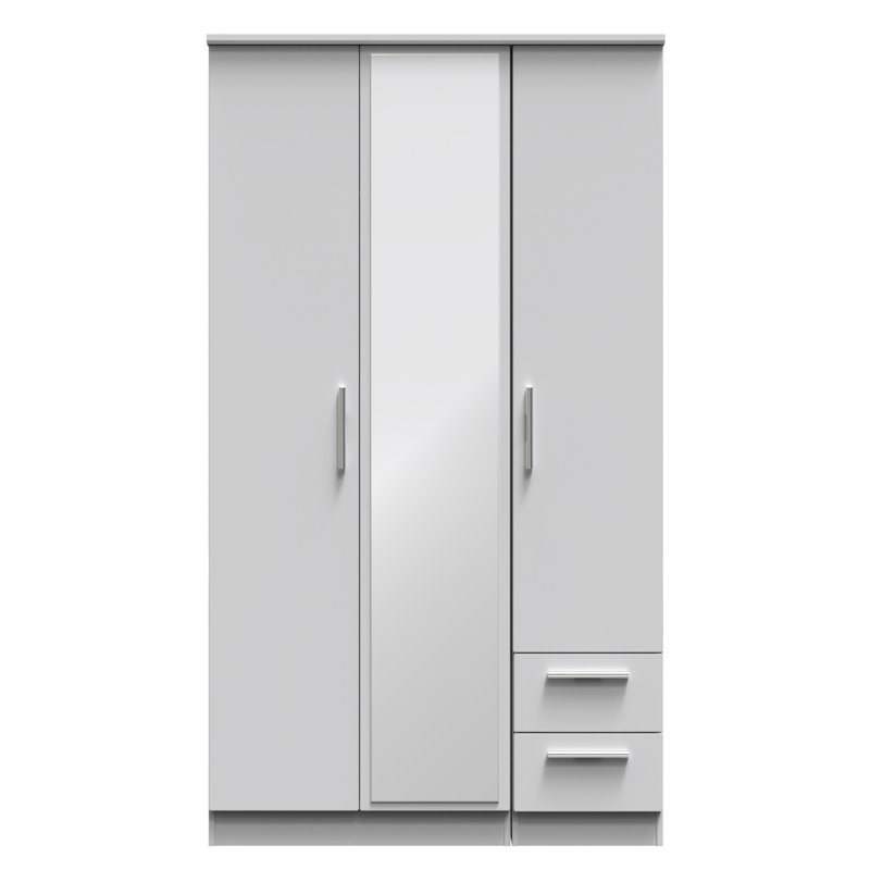 Borgeson Manufactured Wood Wardrobe, Grey Matt